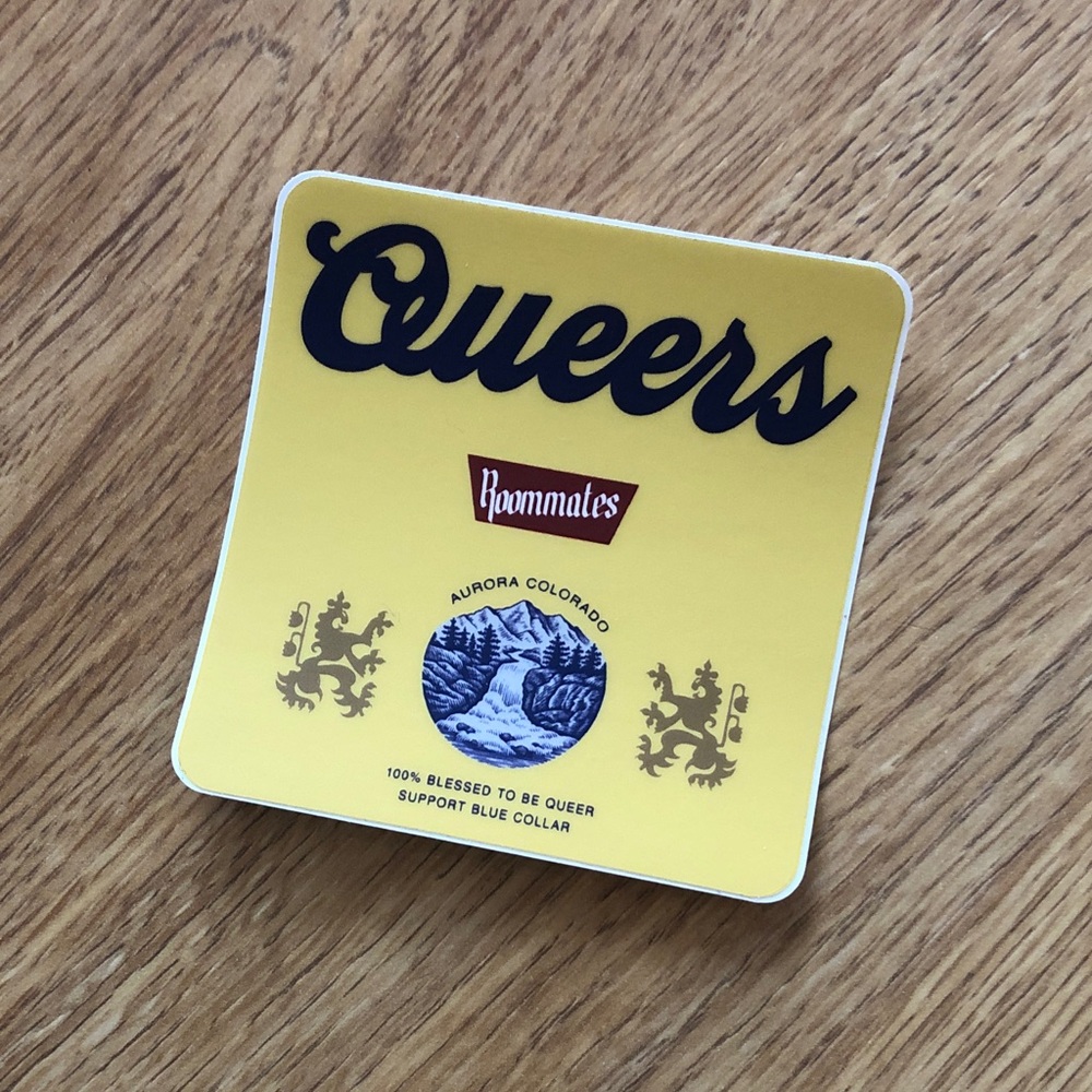 QUEERS COORS BEER STICKERS